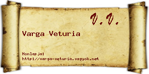 Varga Veturia névjegykártya